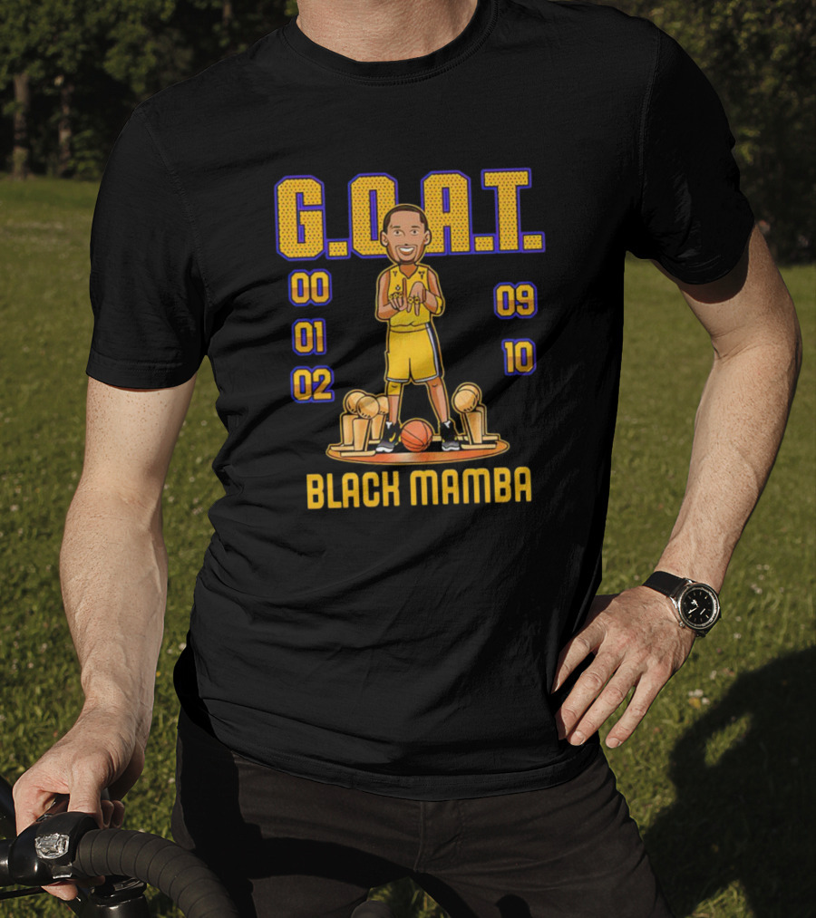 G.O.A.T. Black Mamba Basketball Legend 00 01 02 09 10 T-Shirt