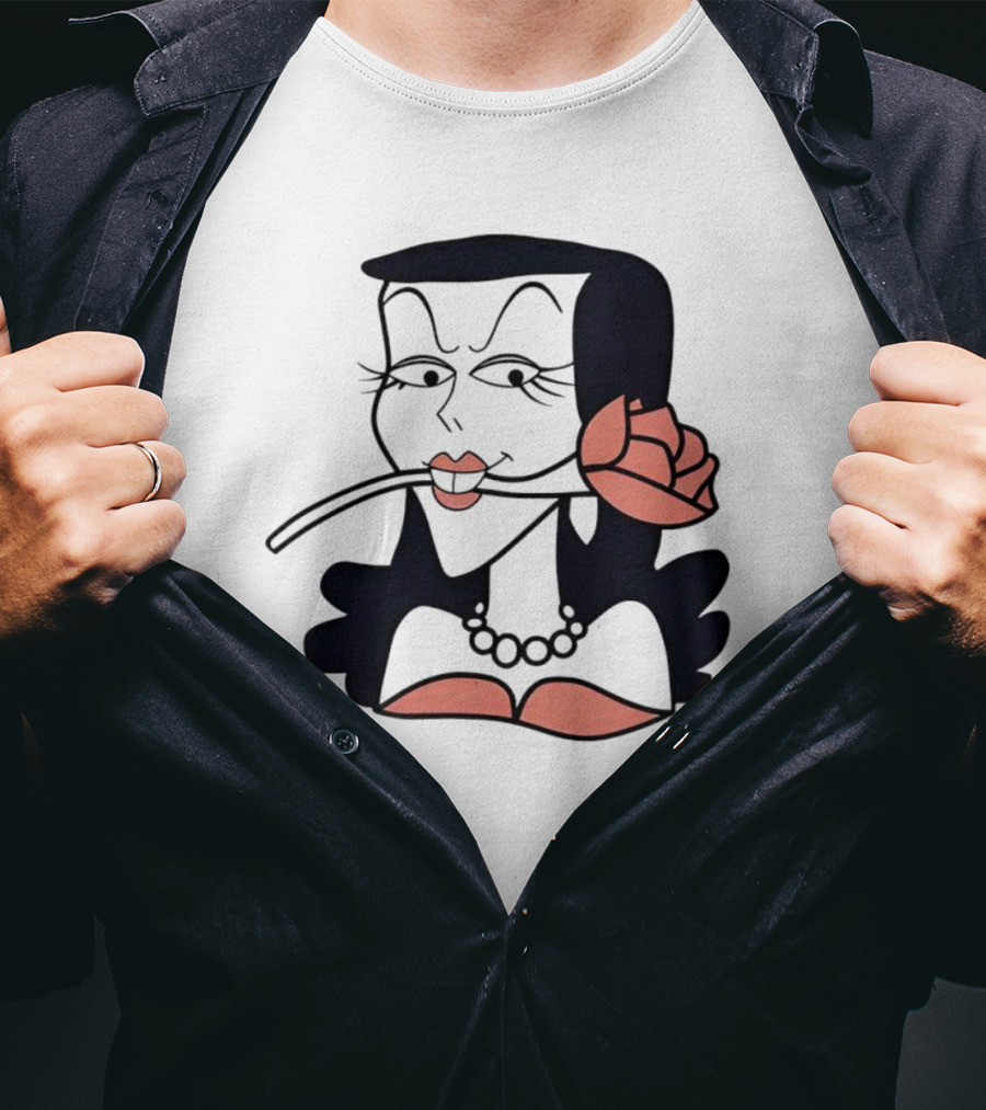 Natasha Fatale With Rose Iconic T-Shirt