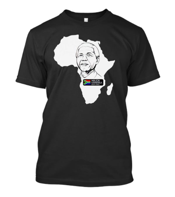 Nelson Mandela South Africa Flag Map T-Shirt