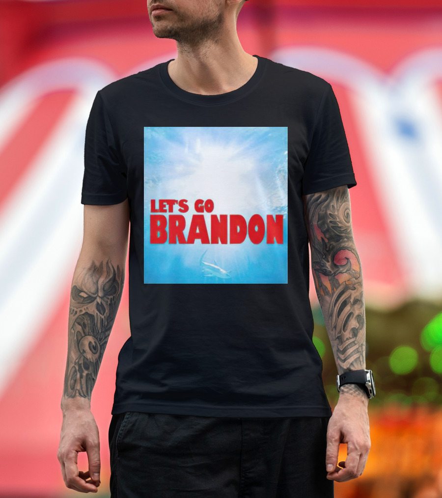 Let's Go Brandon Ocean Shark Jaws Inspired T-Shirt