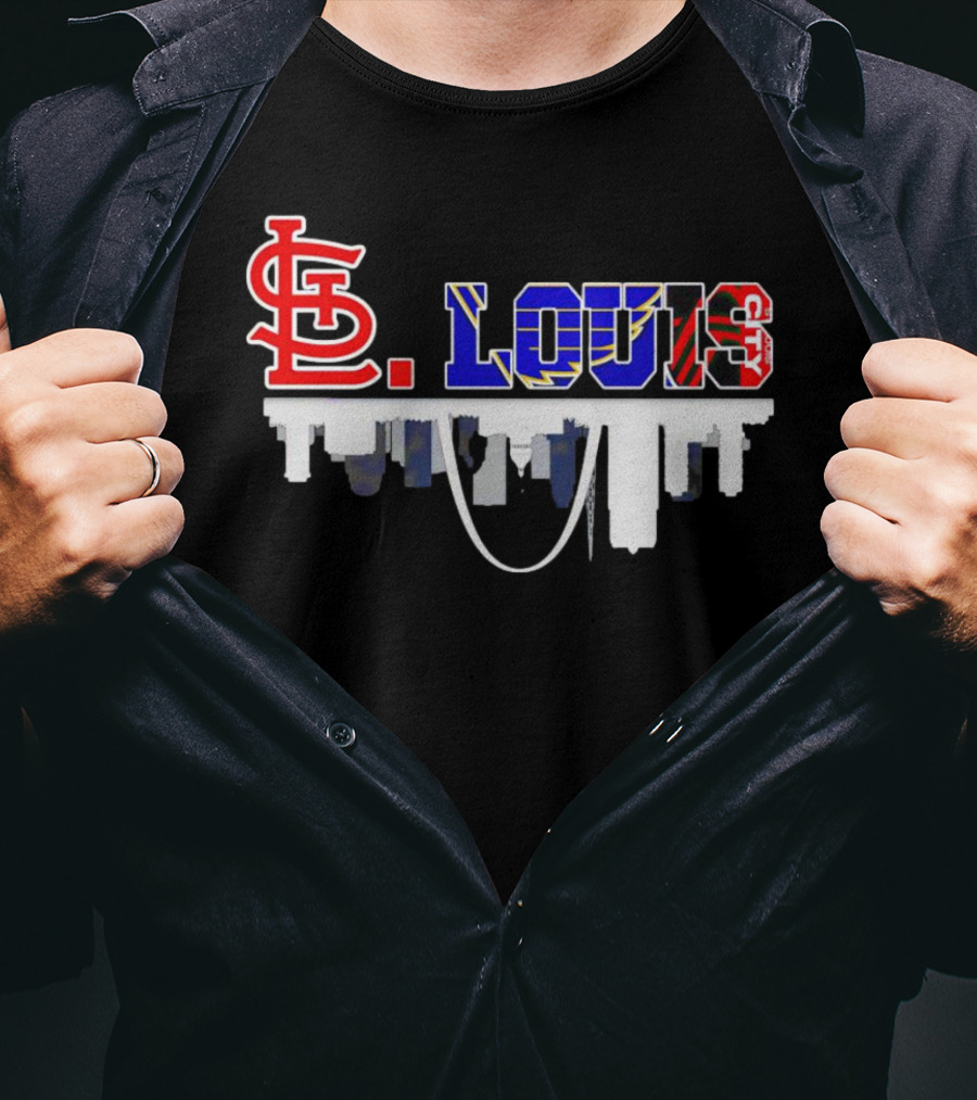St Louis Sports City Skyline Inspired T-Shirt