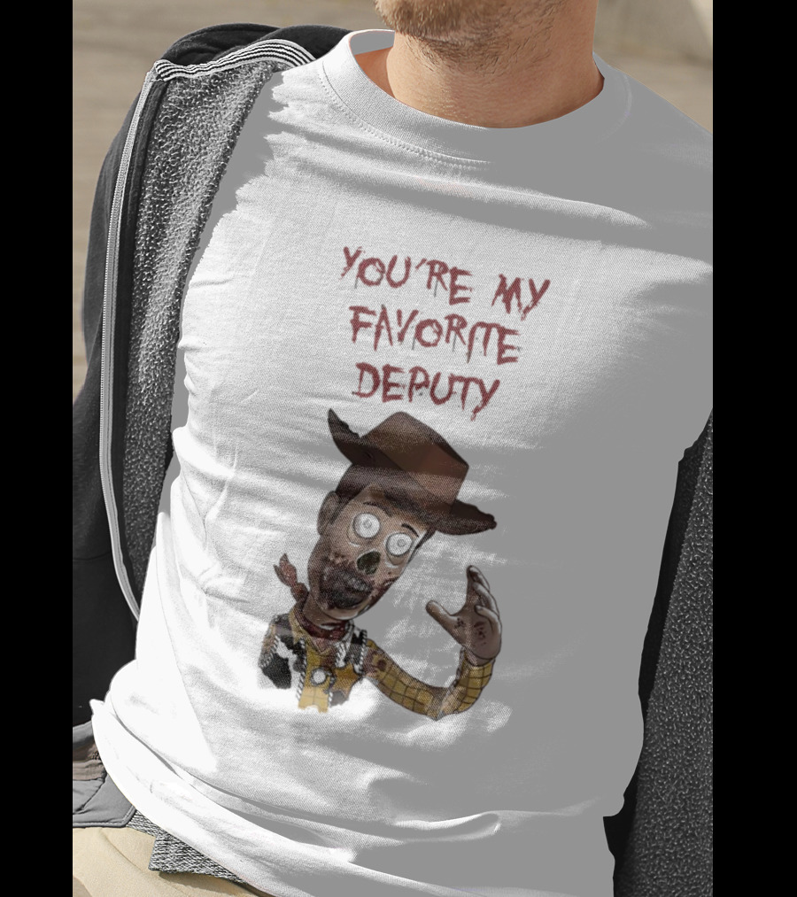 Zombie Sheriff Woody You're My Favorite Deputy T-Shirt