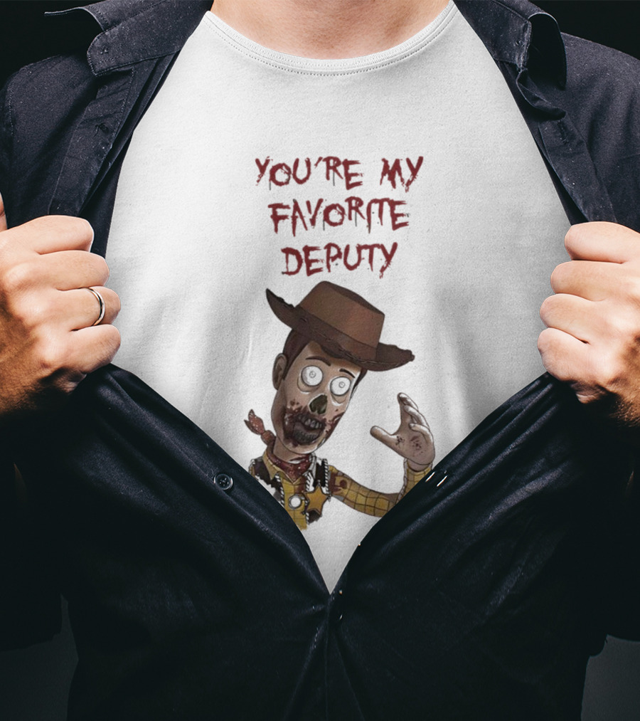 Zombie Sheriff Woody You're My Favorite Deputy T-Shirt