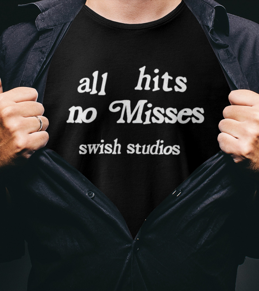All Hits No Misses Swish Studios Basketball Success T-Shirt
