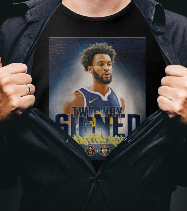 Braxton Key Two-Way Signed Denver Nuggets Grand Rapids Gold T-Shirt