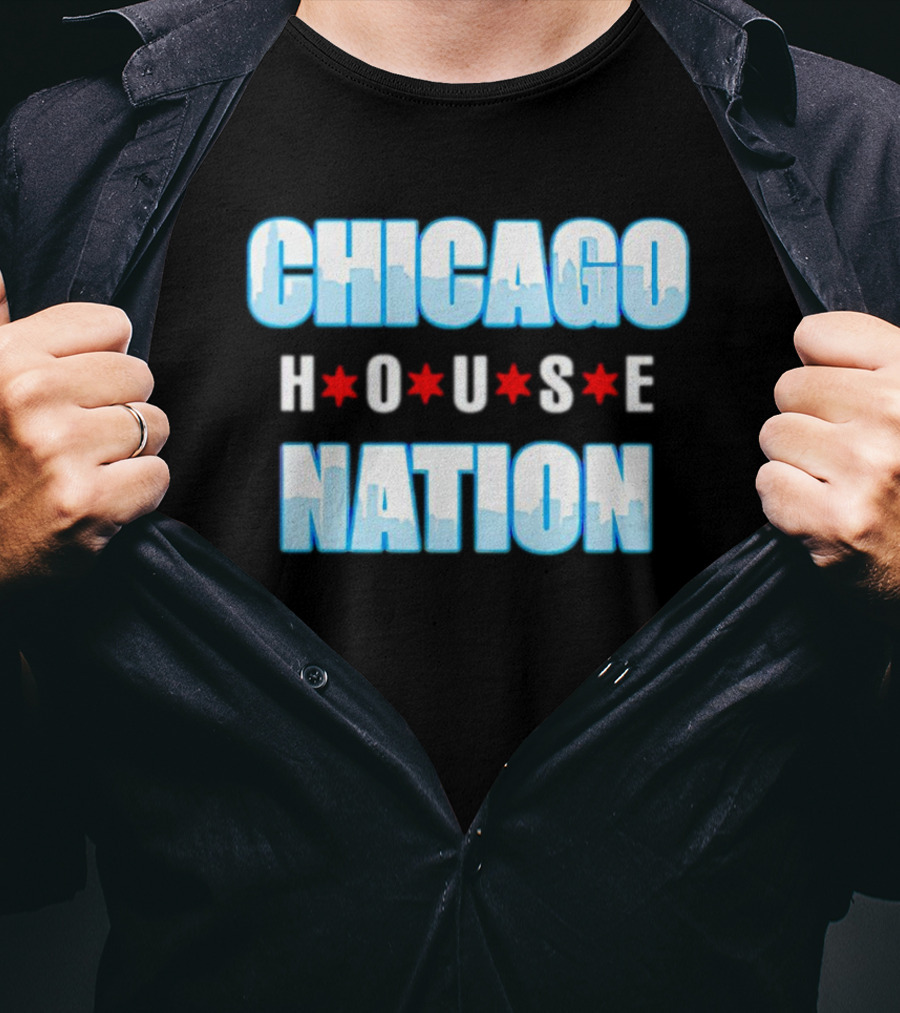 Chicago House Nation Skyline Stars T-Shirt