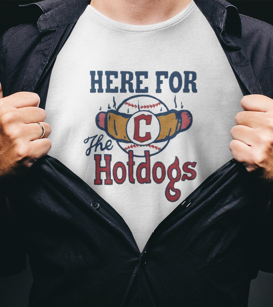 Cleveland Guardians Here For The Hotdogs Baseball T-Shirt