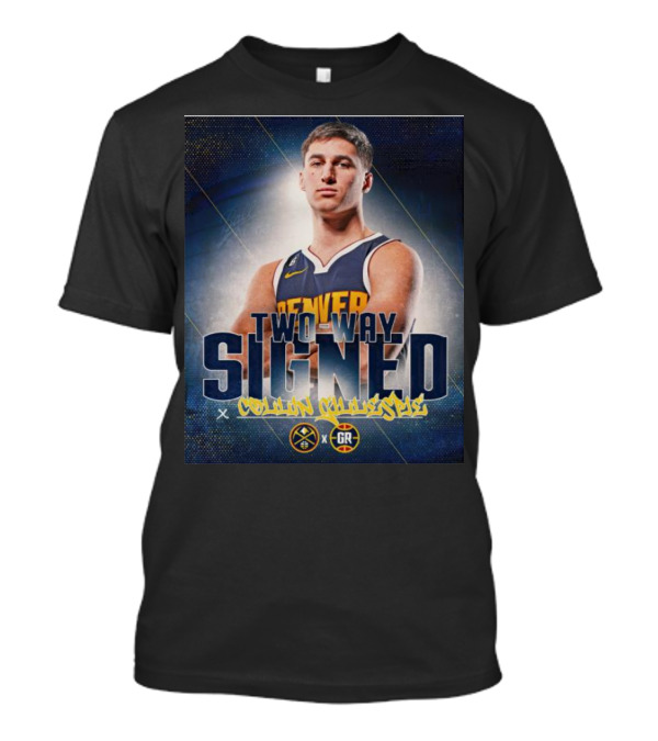 Denver Two-Way Signed Collin Gillespie X GR Basketball T-Shirt