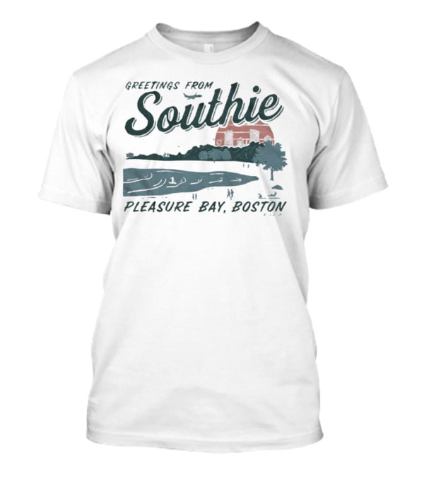 Greetings From Southie Pleasure Bay Boston Scenic Water View T-Shirt
