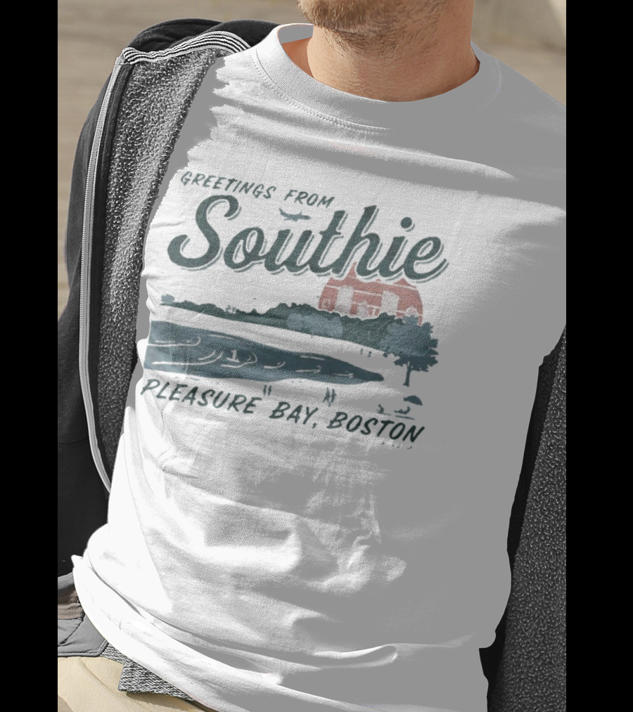 Greetings From Southie Pleasure Bay Boston Scenic Water View T-Shirt