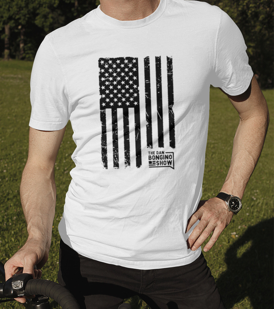 The Dan Bongino Show Distressed American Flag T-Shirt