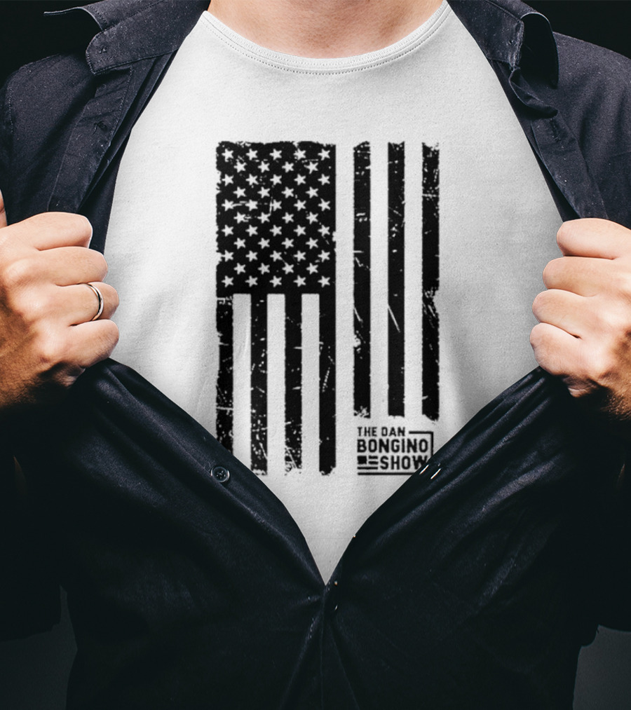 The Dan Bongino Show Distressed American Flag T-Shirt