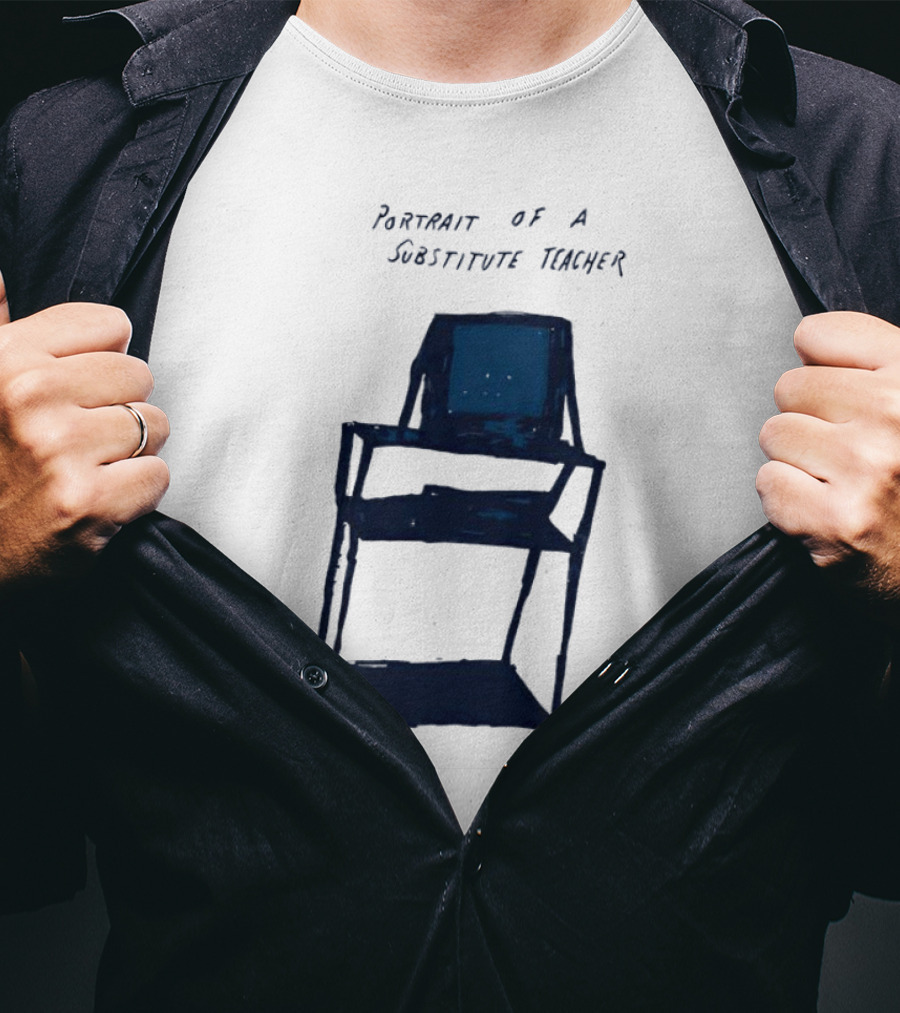 Portrait Of A Substitute Teacher Cart With TV T-Shirt