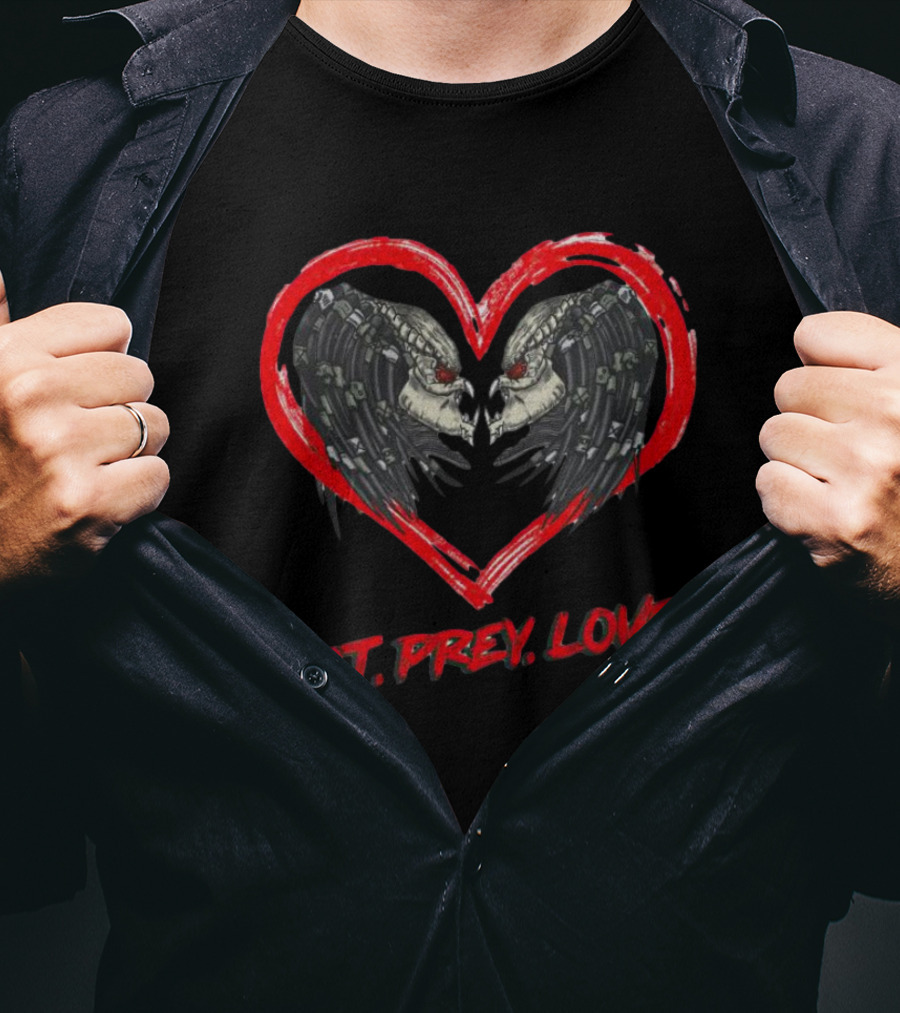 Eat Prey Love Heart Predator Owl T-Shirt