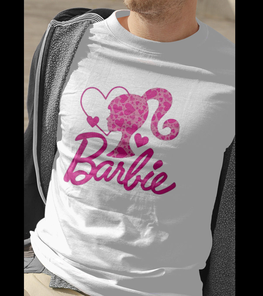 Barbie Heart Silhouette Pink T-Shirt