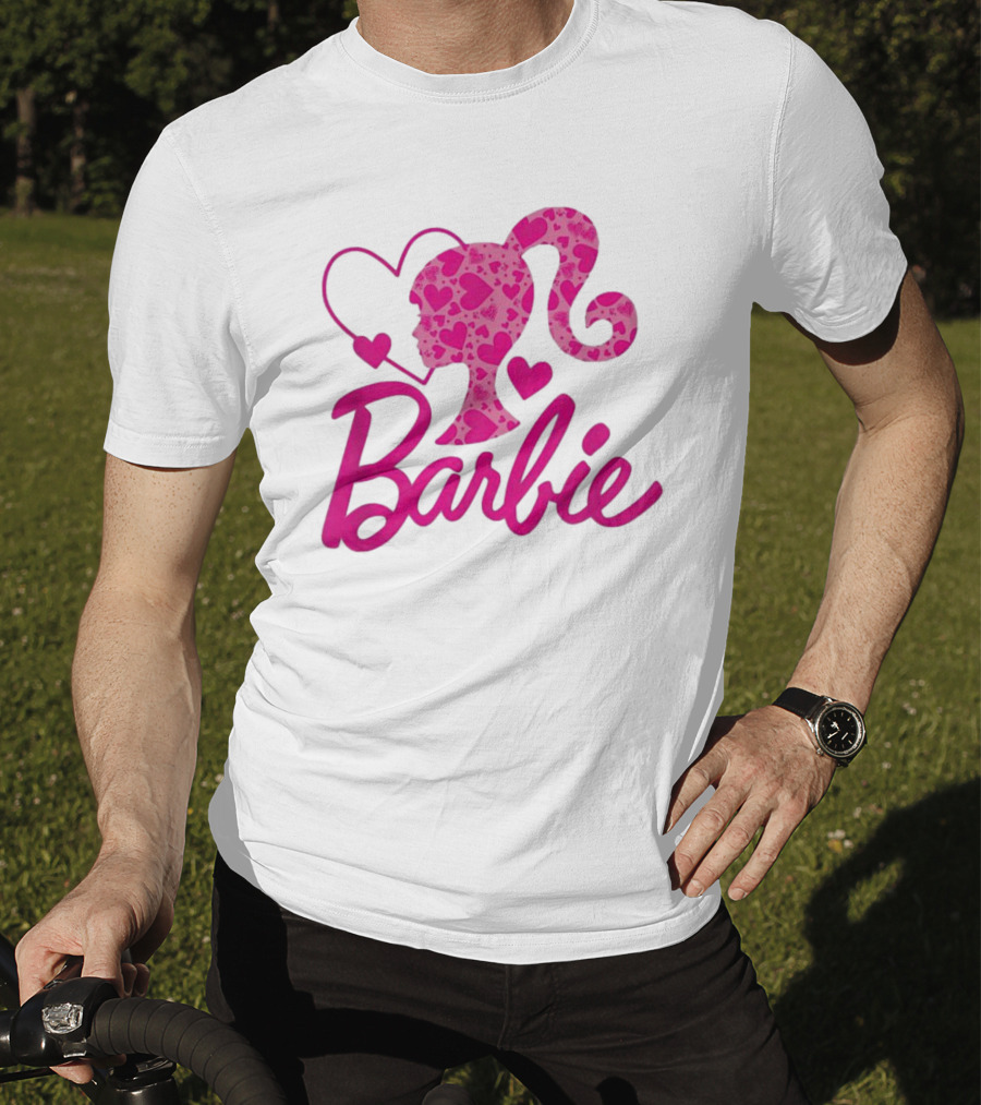 Barbie Heart Silhouette Pink T-Shirt
