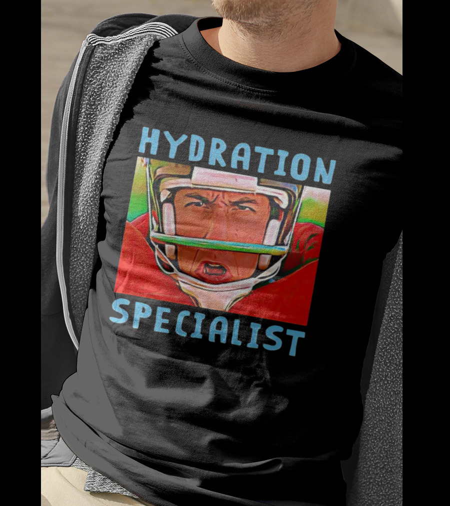 Hydration Specialist Football Helmet Player T-Shirt