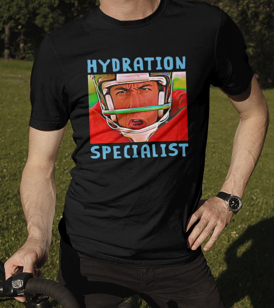 Hydration Specialist Football Helmet Player T-Shirt