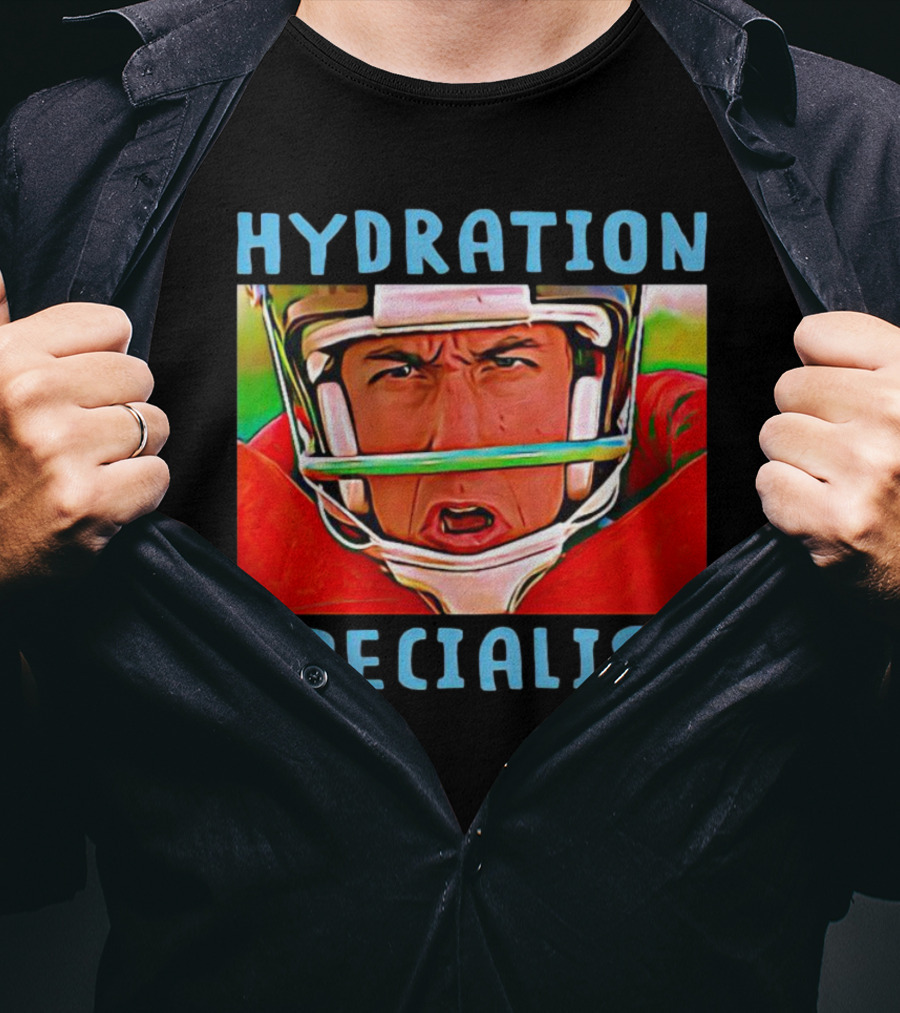 Hydration Specialist Football Helmet Player T-Shirt