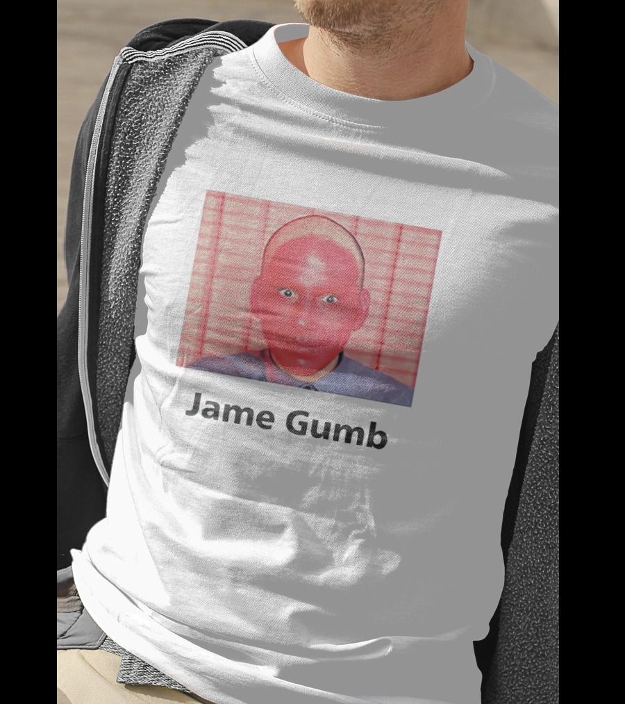 Jame Gumb Red Face Image With Red Background Blinds T-Shirt