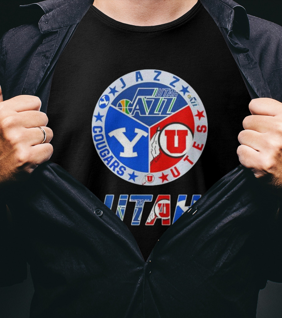 Jazz BYU Utes Utah Cougars T-Shirt