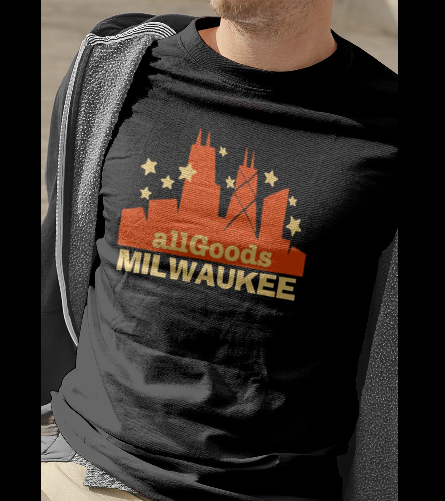 AllGoods Milwaukee Skyline Stars T-Shirt