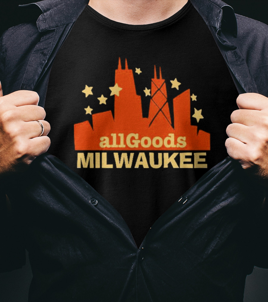 AllGoods Milwaukee Skyline Stars T-Shirt