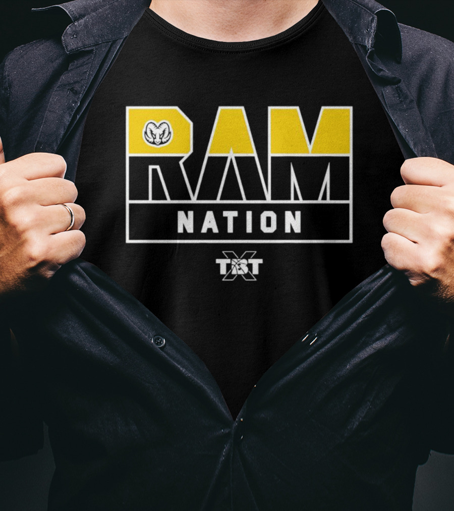 Ram Nation TBT Basketball Tournament Logo With Ram T-Shirt