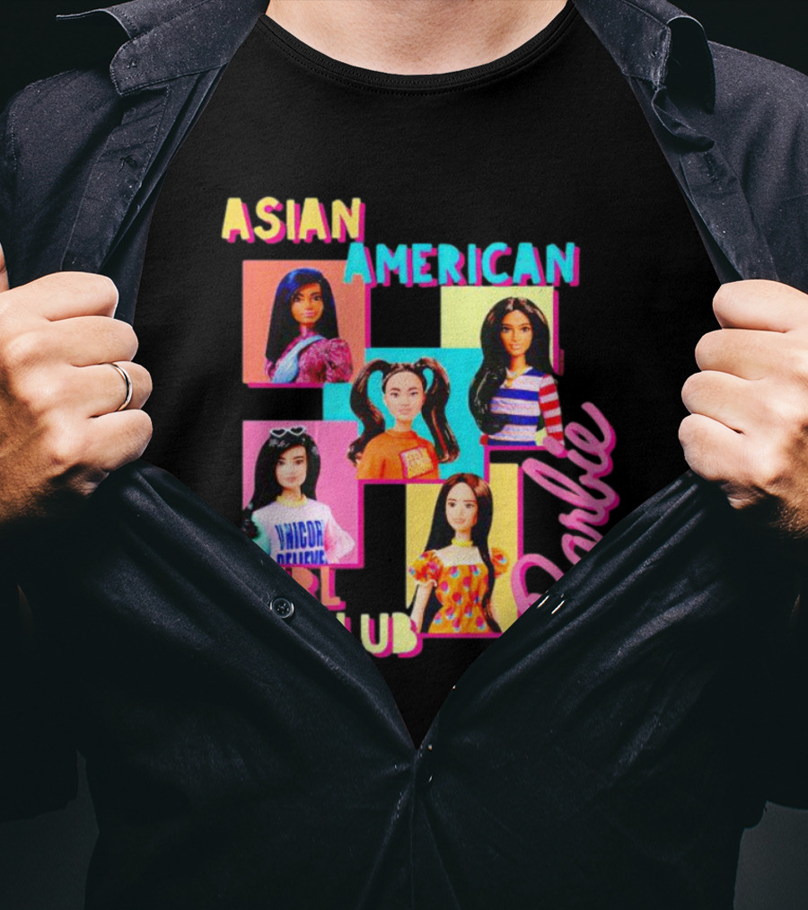Asian American Girl Club Barbie Dolls T-Shirt
