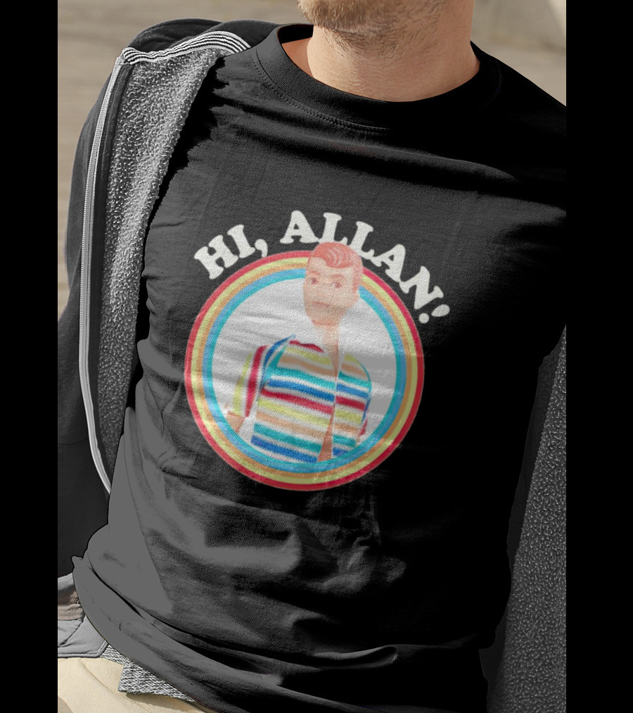 Hi Allan Barbie Rainbow Striped Shirt Colorful T-Shirt