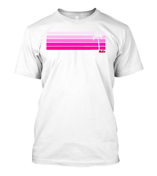 Barbie The Movie Pink Palm Stripe Retro T-Shirt