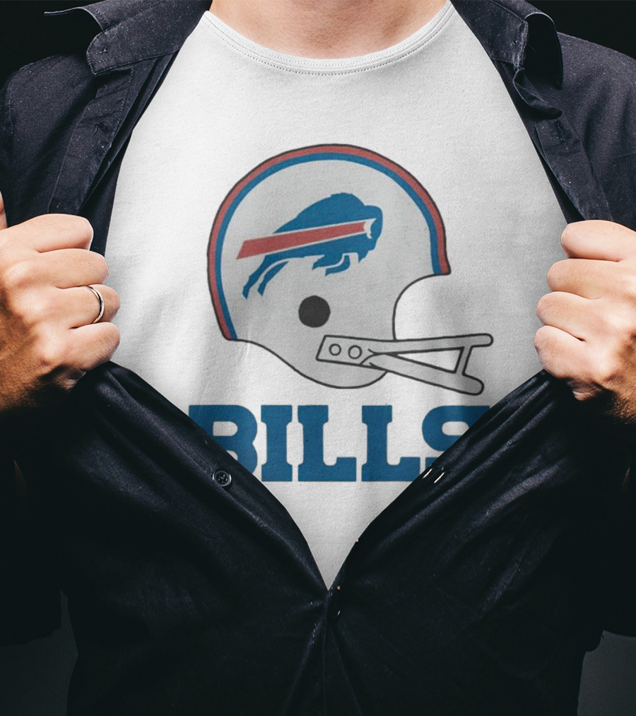 Buffalo Bills Helmet With Team Name Bills T-Shirt