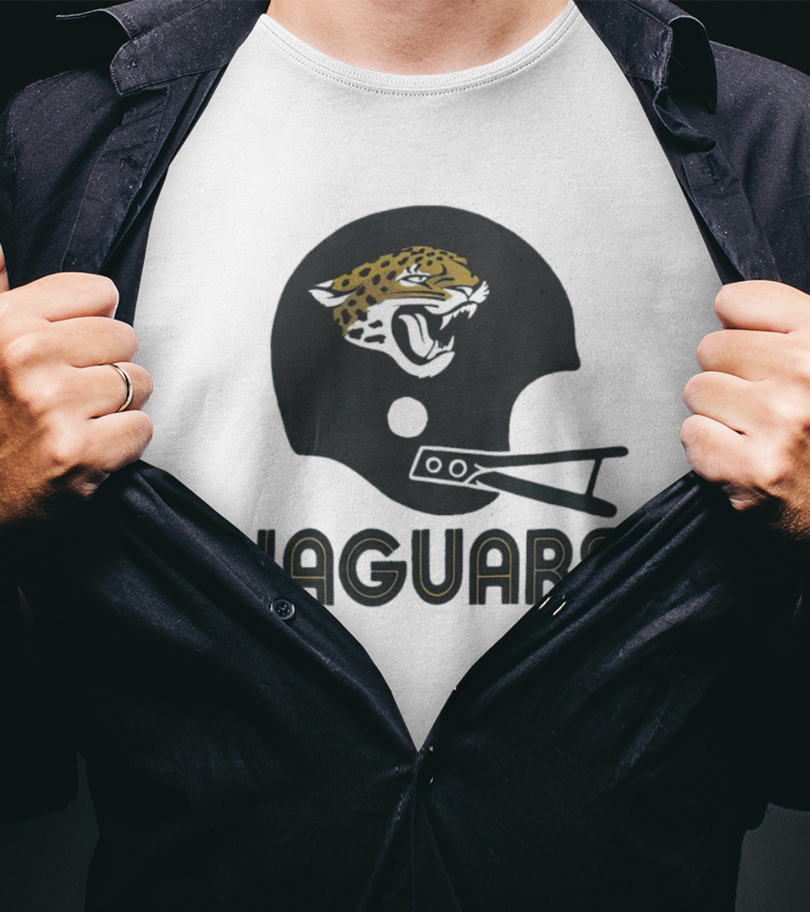 Jaguars Helmet With Jaguar Head T-Shirt