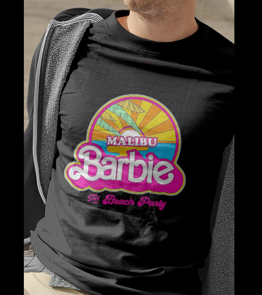 Malibu Barbie The Beach Party Retro Sunburst T-Shirt