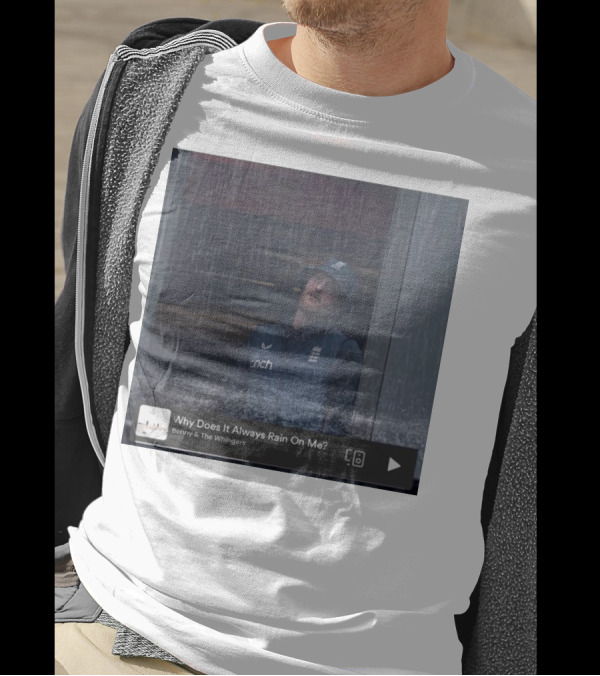 Benny And The Whingers Why Does It Always Rain On Me England Cricket Player In Rainy Window Scene T-Shirt