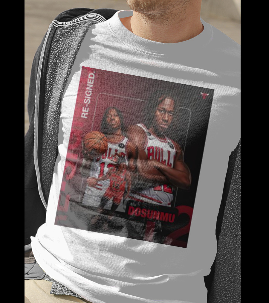 Chicago Bulls Ayo Dosunmu Re-Signed Number 12 T-Shirt