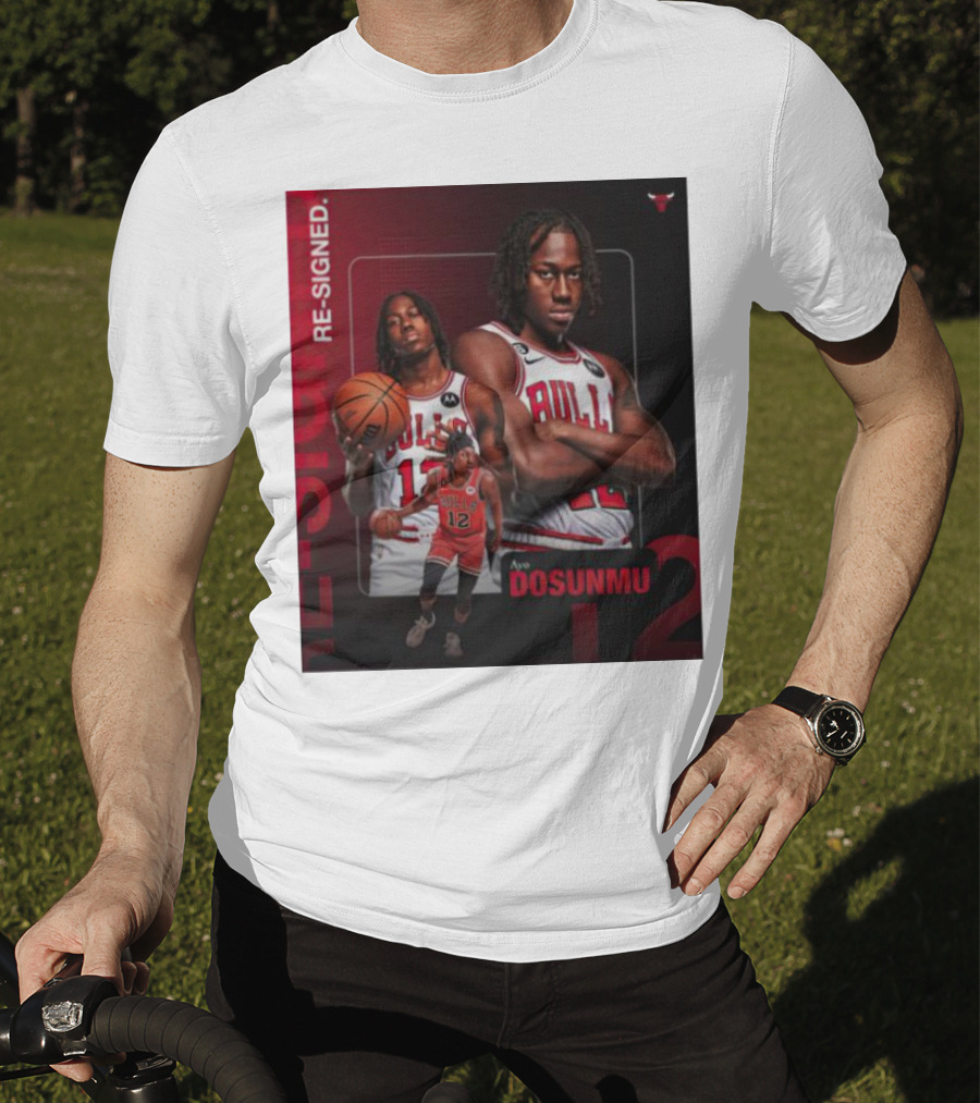 Chicago Bulls Ayo Dosunmu Re-Signed Number 12 T-Shirt