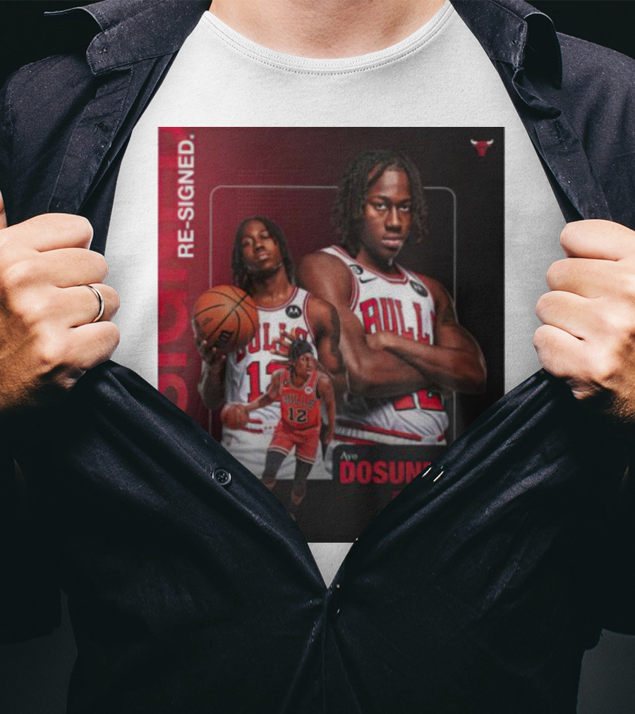 Chicago Bulls Ayo Dosunmu Re-Signed Number 12 T-Shirt