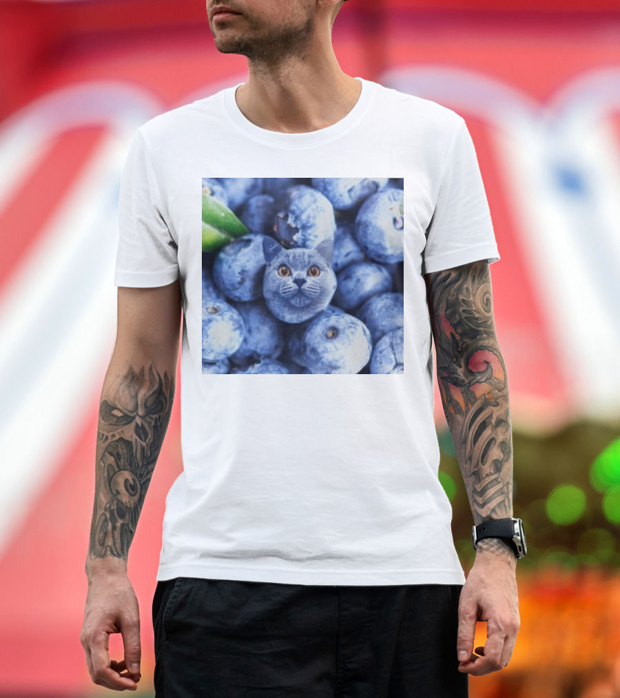Cat Blueberries Meme T-Shirt