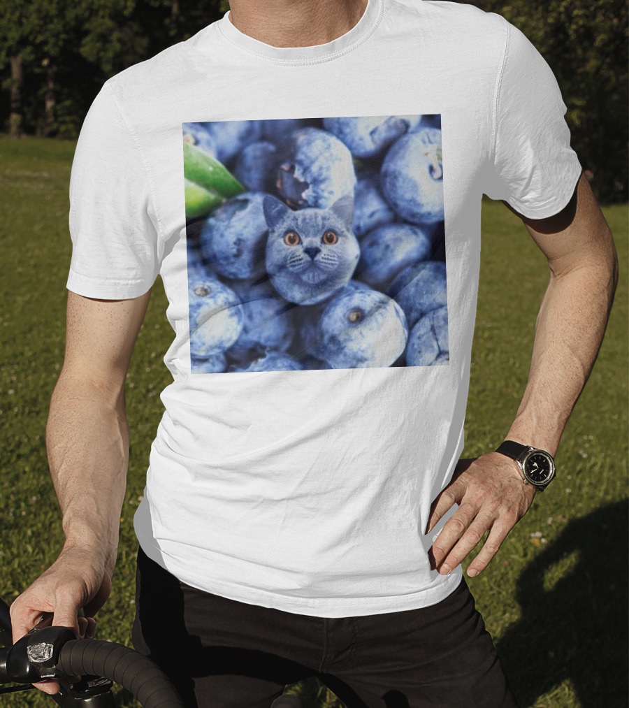 Cat Blueberries Meme T-Shirt