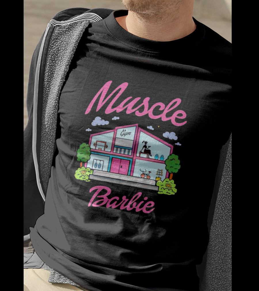 Muscle Barbie Gym House Fitness T-Shirt