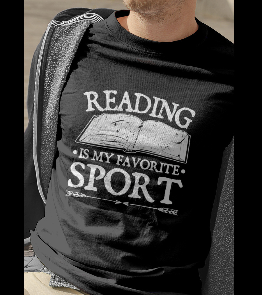Reading Is My Favorite Sport Open Book T-Shirt