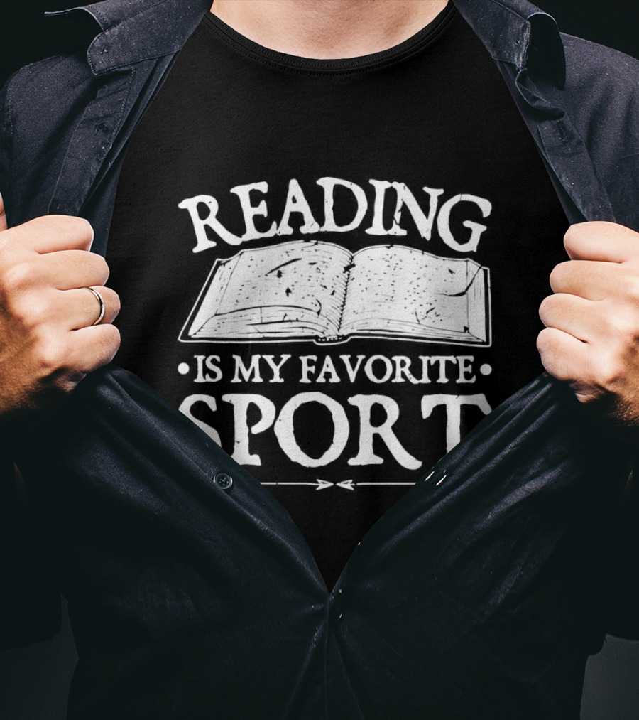Reading Is My Favorite Sport Open Book T-Shirt