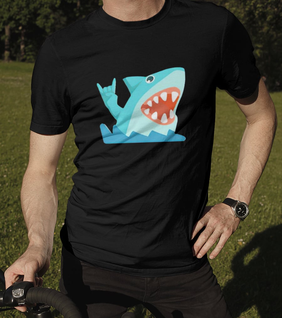 Shark Devil Horns Rock Gesture T-Shirt