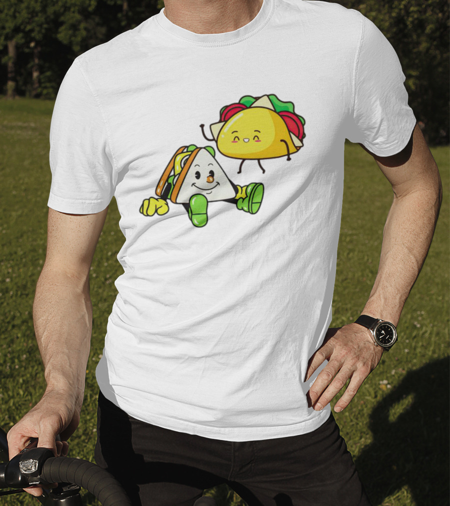 Tacos Friendship Day Happy Taco And Sandwich Duo T-Shirt