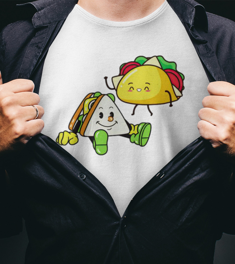 Tacos Friendship Day Happy Taco And Sandwich Duo T-Shirt