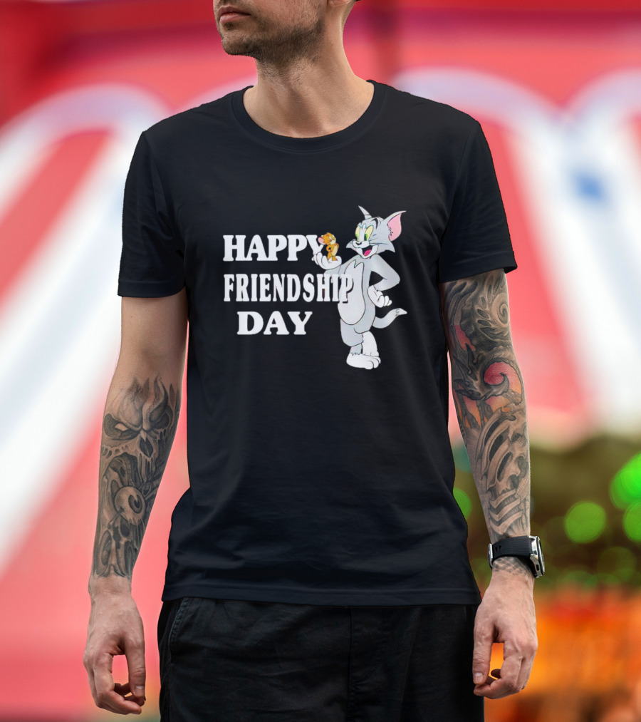 Tom and Jerry Happy Friendship Day T-Shirt