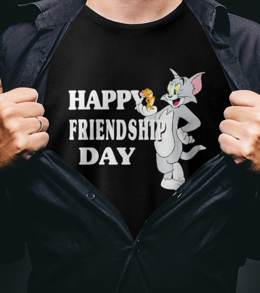 Tom And Jerry Happy Friendship Day T-Shirt