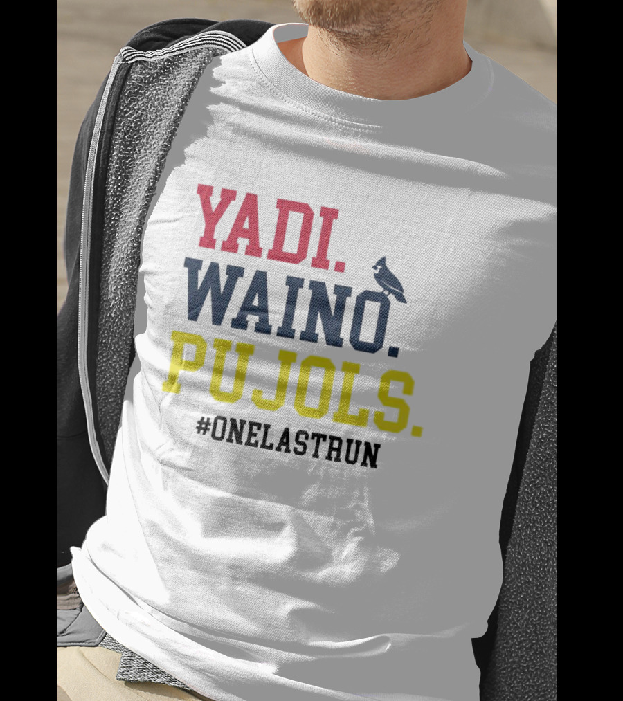 Yadi Waino Pujols One Last Run MLB Cardinals Legend Farewell T-Shirt