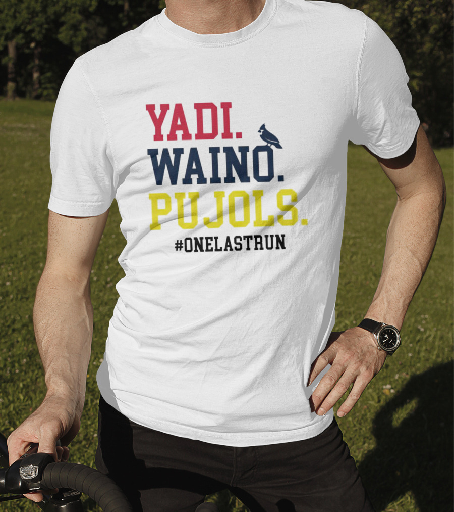 Yadi Waino Pujols One Last Run MLB Cardinals Legend Farewell T-Shirt